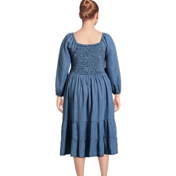 Terra & Sky Plus Size Smocked Dress NWT - Picture 4 of 8